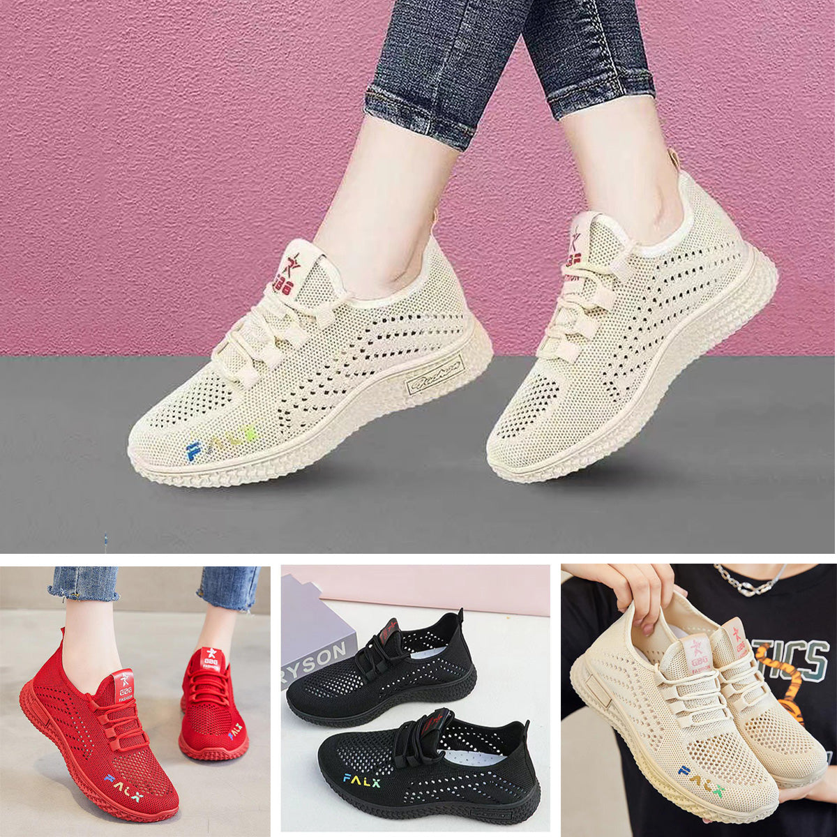 🔥🔥【35-40】😍2025-es, légáteresztő női hálós tornacipő