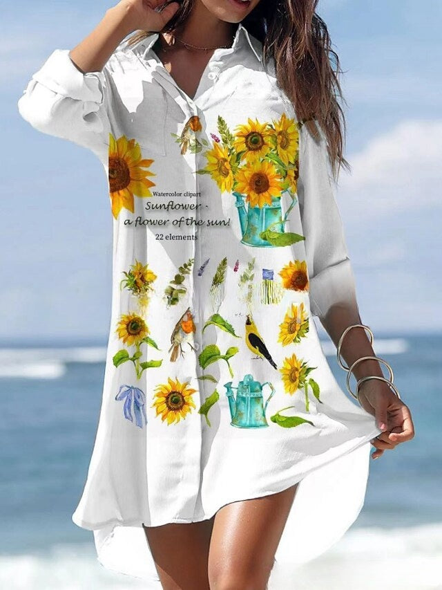【💥S-3XL】🌻2024-es új virágmintás ingruha
