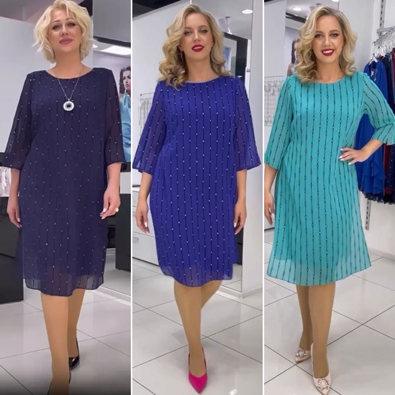 😍😍【S-5XL】 ❤️Új, kiváló minőségű sifon ruha