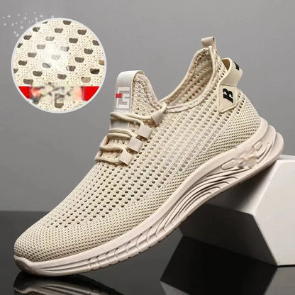 🔥👟【39-44】Kényelmes és légáteresztő hálós, csúszásmentes, divatos alkalmi férfi cipő