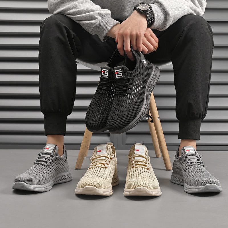🔥👟【39-44】Kényelmes és légáteresztő hálós, csúszásmentes, divatos alkalmi férfi cipő