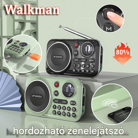 F21 Bluetooth rádió, U disk behelyezhető, hordozható zenelejátszó, fejhallgató behelyezhető, rádióhallgatás