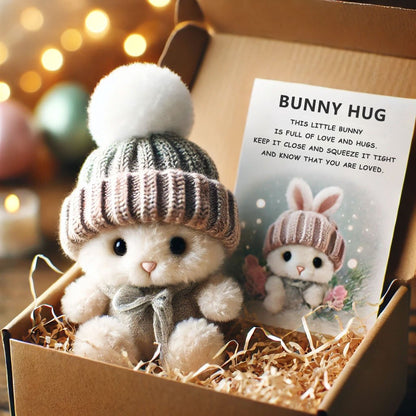 🎉Különleges heti kedvezmény🐇Mini nyuszi ölelés, kézzel készített, cuki húsvéti ajándék🎁