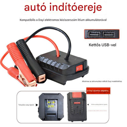 🚗🧰Többfunkciós autóakkumulátor indítási átalakító【(kettős USB interfész)】