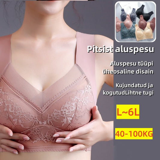 🔥👙【40-110 KG】Kényelmes varrat nélküli csipke melltartó