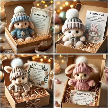 🎉Különleges heti kedvezmény🐇Mini nyuszi ölelés, kézzel készített, cuki húsvéti ajándék🎁