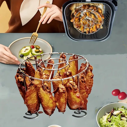 🍢🍖🍗304 rozsdamentes acél grill 24 nyársal légsütő sütőhöz