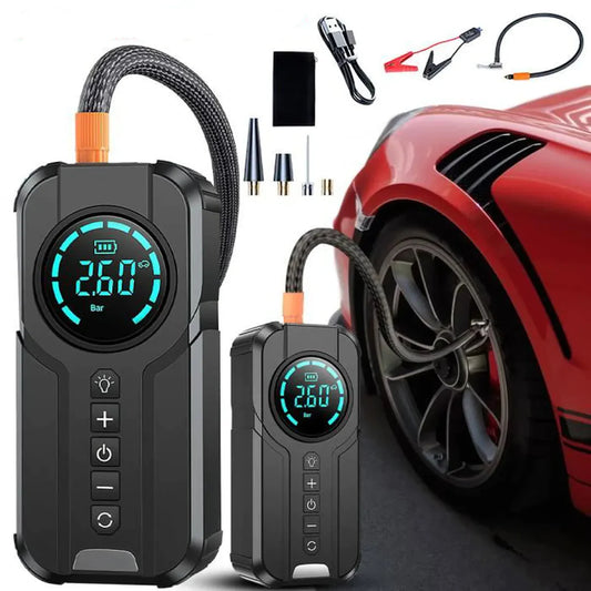 【30% OFF】🔥Többcélú jármű légszivattyúval és autó segédindítóval, tápegységgel (30% kedvezmény)