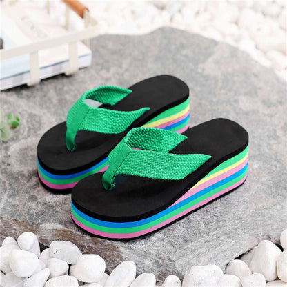 【36-41】Női nyári Rainbow vastagtalp szandál, strandpapucs