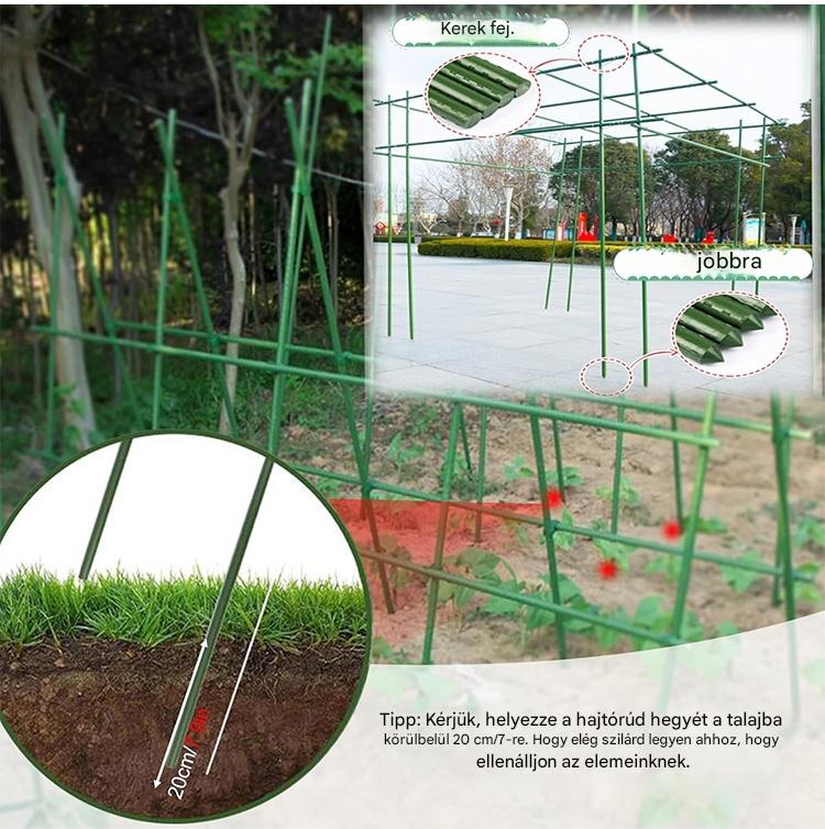 🌱🌱🌱Növény szőlő mászókeret - vastagított acélcső műanyag bevonattal