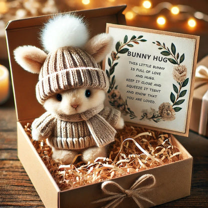 🎉Különleges heti kedvezmény🐇Mini nyuszi ölelés, kézzel készített, cuki húsvéti ajándék🎁